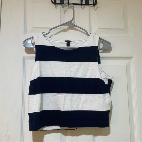 J. Crew Tops - J. Crew Rugby Stripe Crop Top